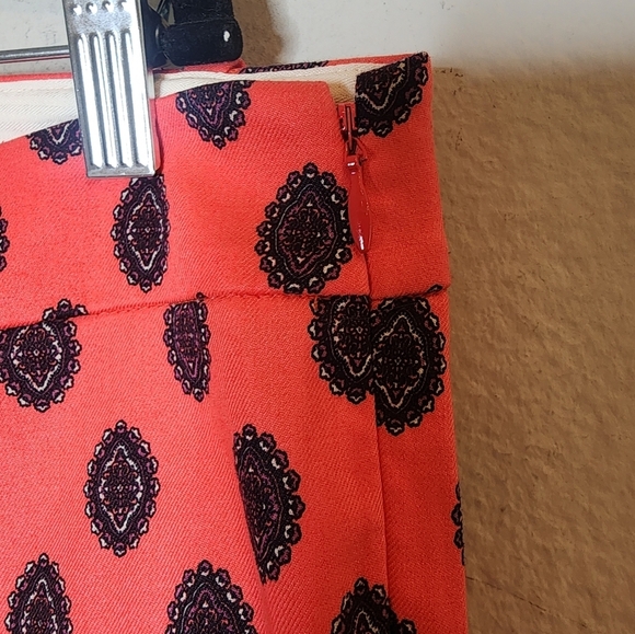 NWT J. Crew Minnie Coral Medallion Print Ankle Pants Women's plus size 16 - Picture 15 of 16